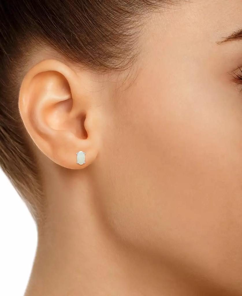 Macy's Opal (1/3 ct.t.w) Stud Earrings in 14K White Gold or 14K Yellow Gold
