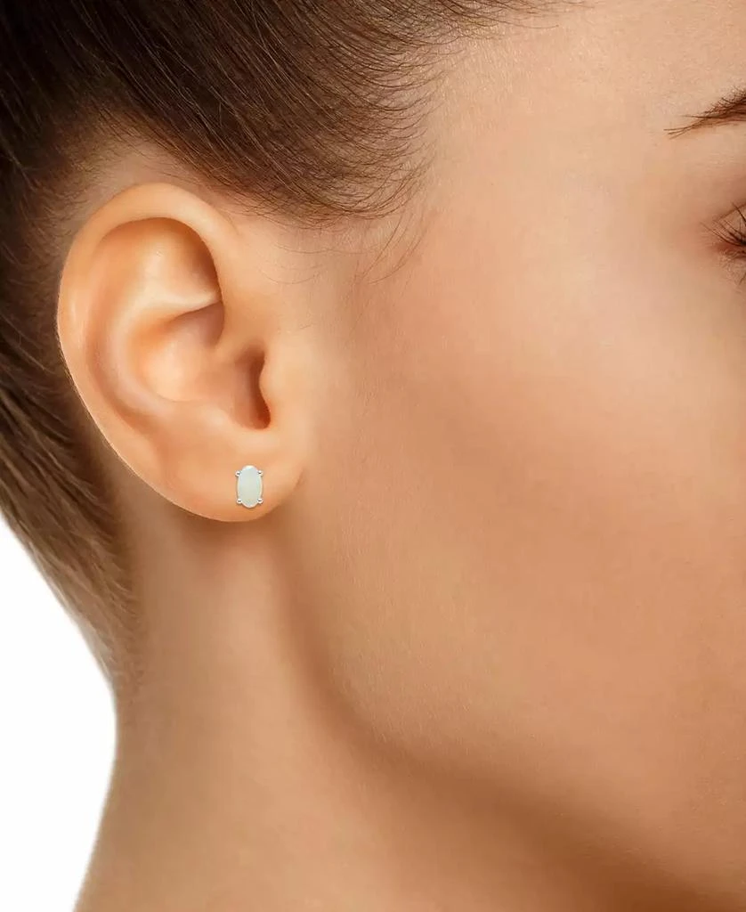 Macy's Opal (1/3 ct.t.w) Stud Earrings in 14K White Gold or 14K Yellow Gold 2