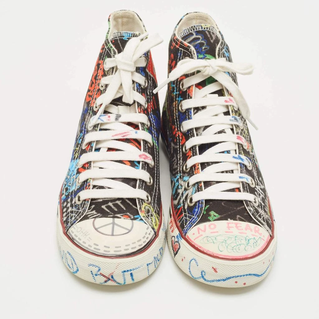 Vetements Vetements Multicolor Canvas Graffiti High Top Sneakers Size 39 3