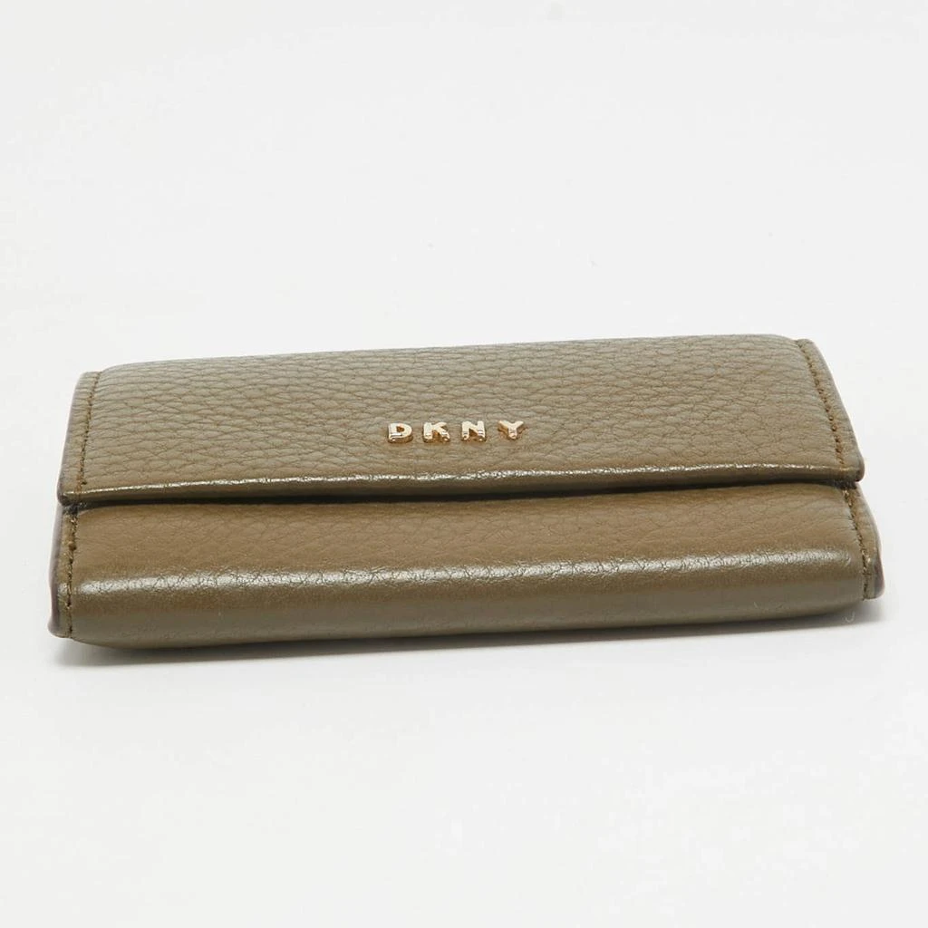 DKNY DKNY Olive Green Leather Flap Compact Wallet 5