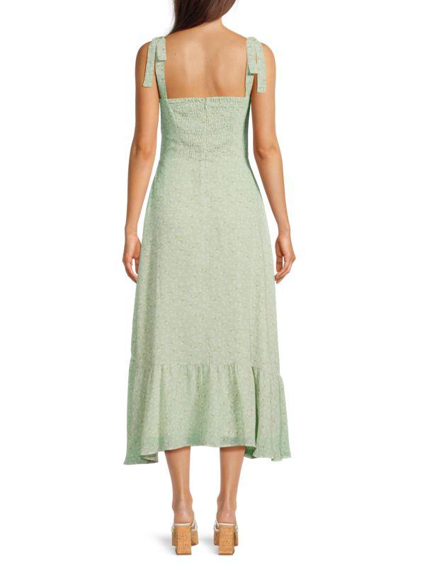Lea & Viola ​Floral Tie-Strap High-Low Dress