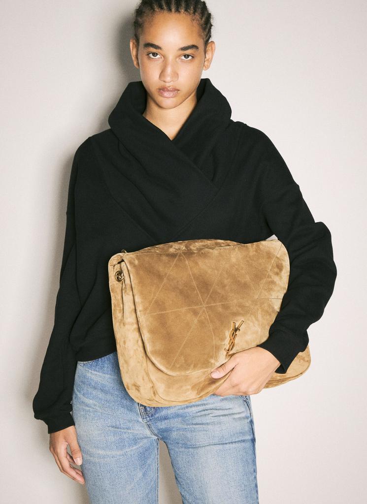 JAMIE 4.3 SUEDE SHOULDER BAG ショッピング スウェード Saint Laurent Jamie 4.3 Medium Drawstring Suede Shoulder Bag