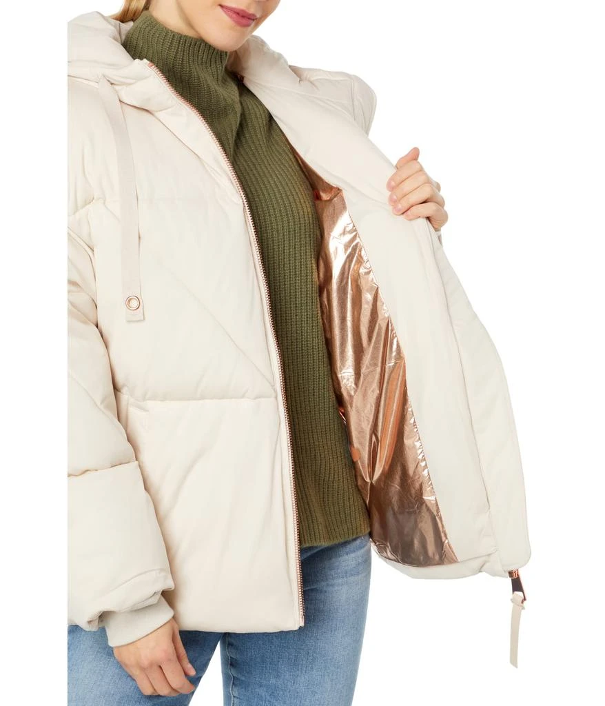 Avec Les Filles Rose Gold Hardware Short Puffer 3