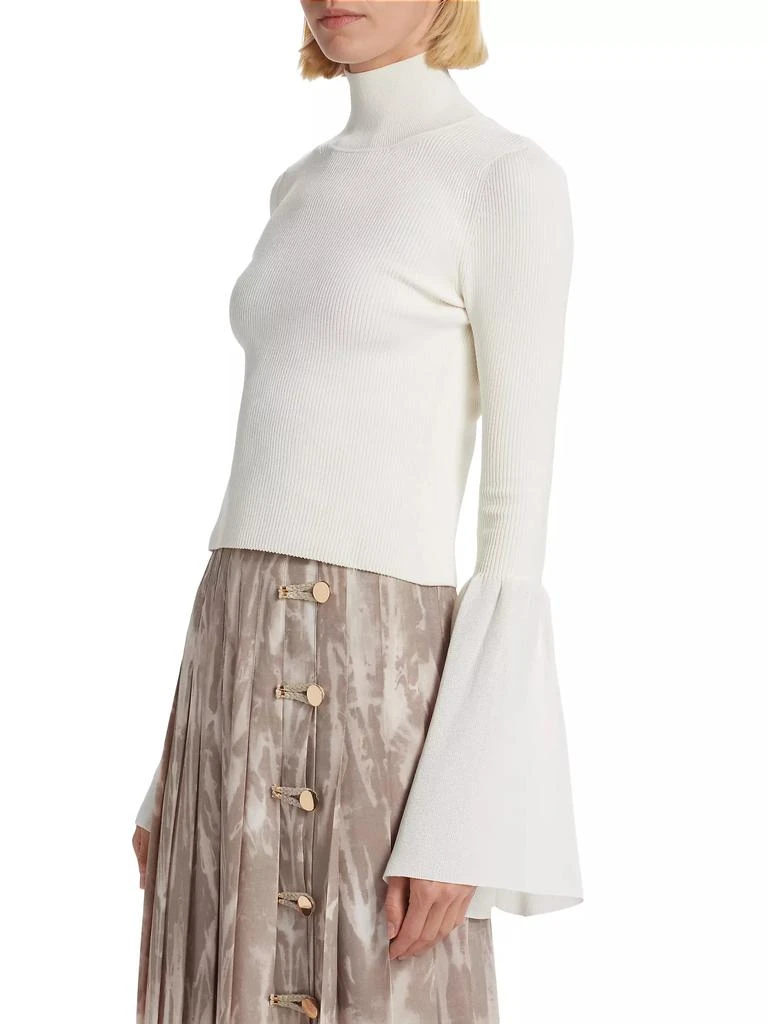 Altuzarra Dana Knit Flare-Sleeve Turtleneck 4