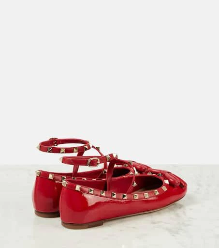 Valentino Rockstud leather ballet flats 3