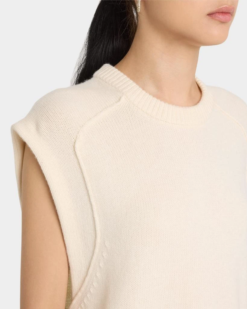 Loulou Studio Mari Sleeveless Wool-Cashmere Boxy Sweater 5