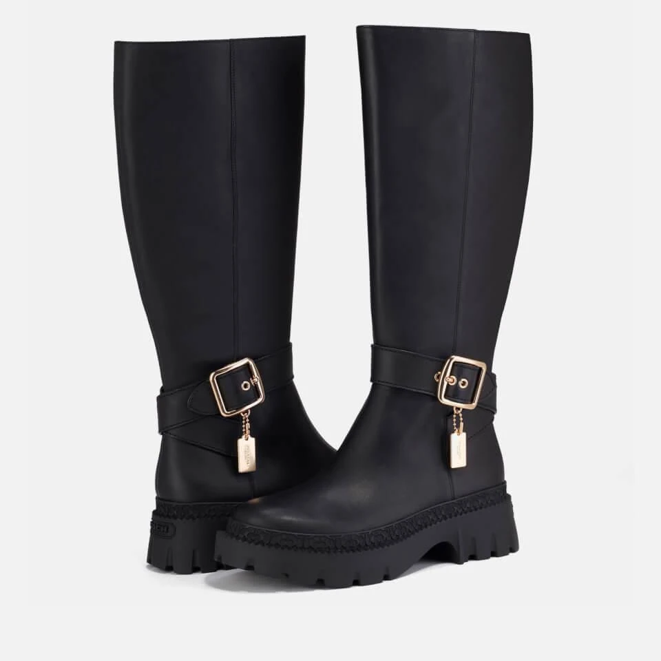 Coach COACH JAMES LEATHER KNEE-HIGH BOOTS 5