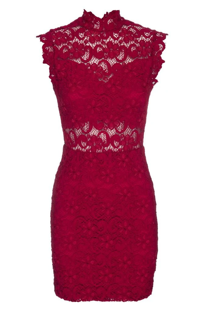 Nightcap Dixie Lace Cutout Mini Dress In Red 2