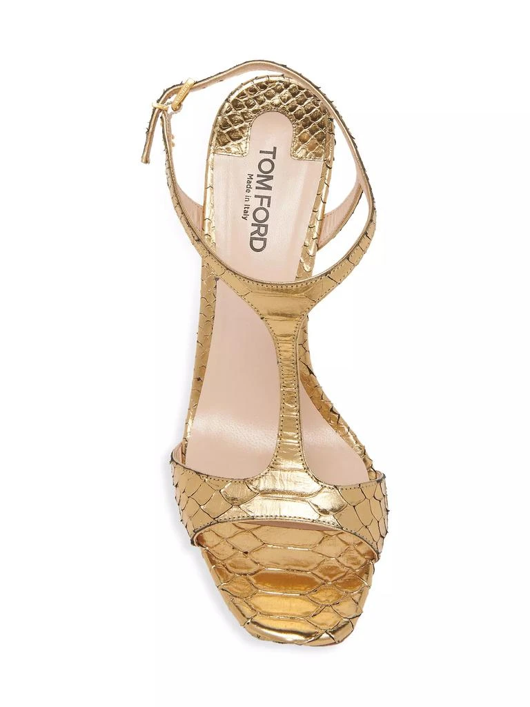 Tom Ford Galaxy 105MM Leather & Chain-Link Sandals 5