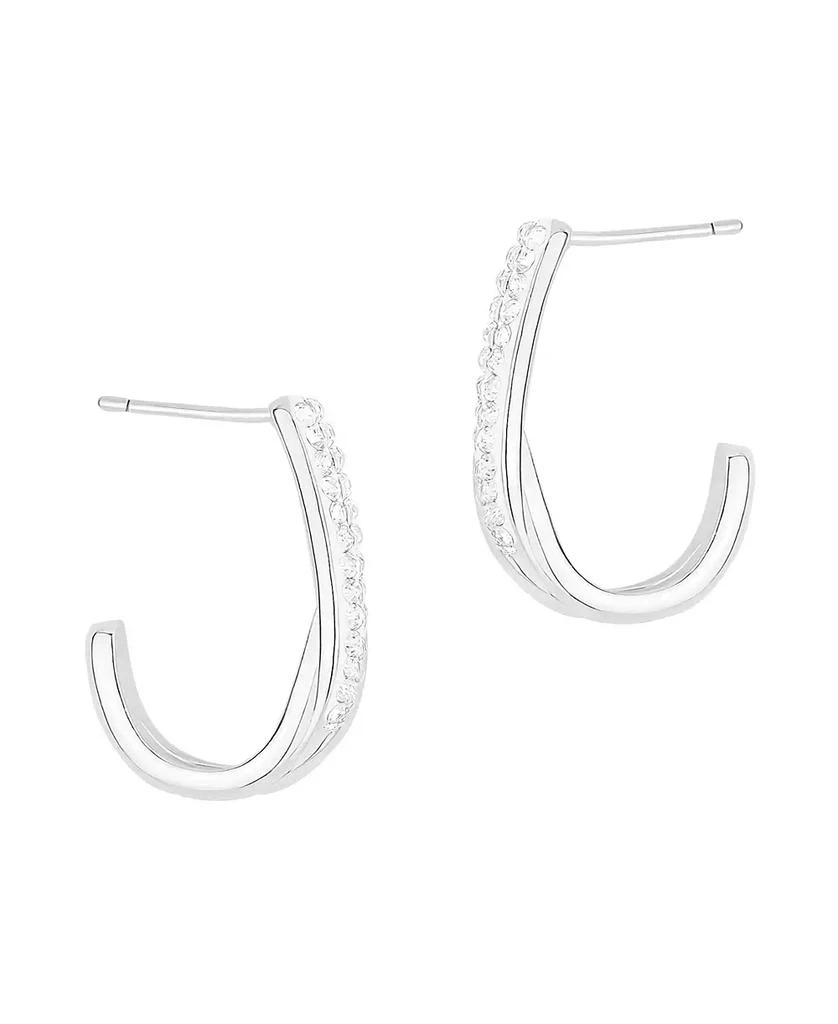 And Now This Crystal Interlock J Hoop Earrings 2