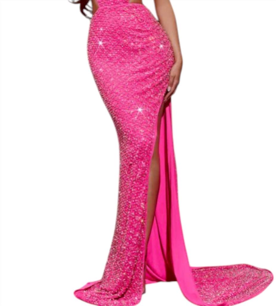Jovani Jovani - Sequin High Slit Gown
