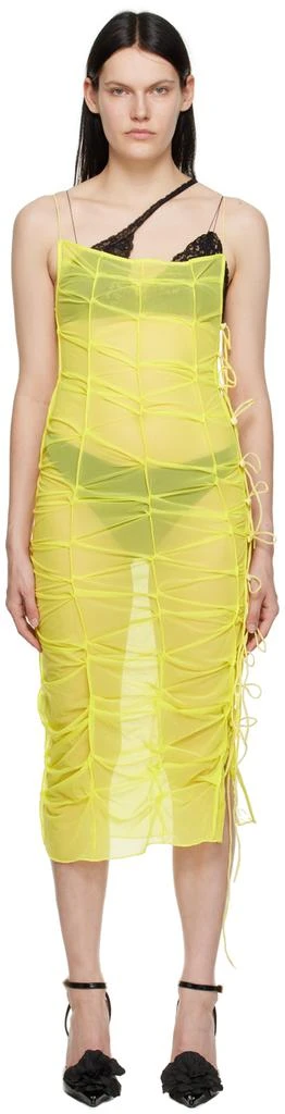 Fancì Club Yellow Tanned Midi Dress 1