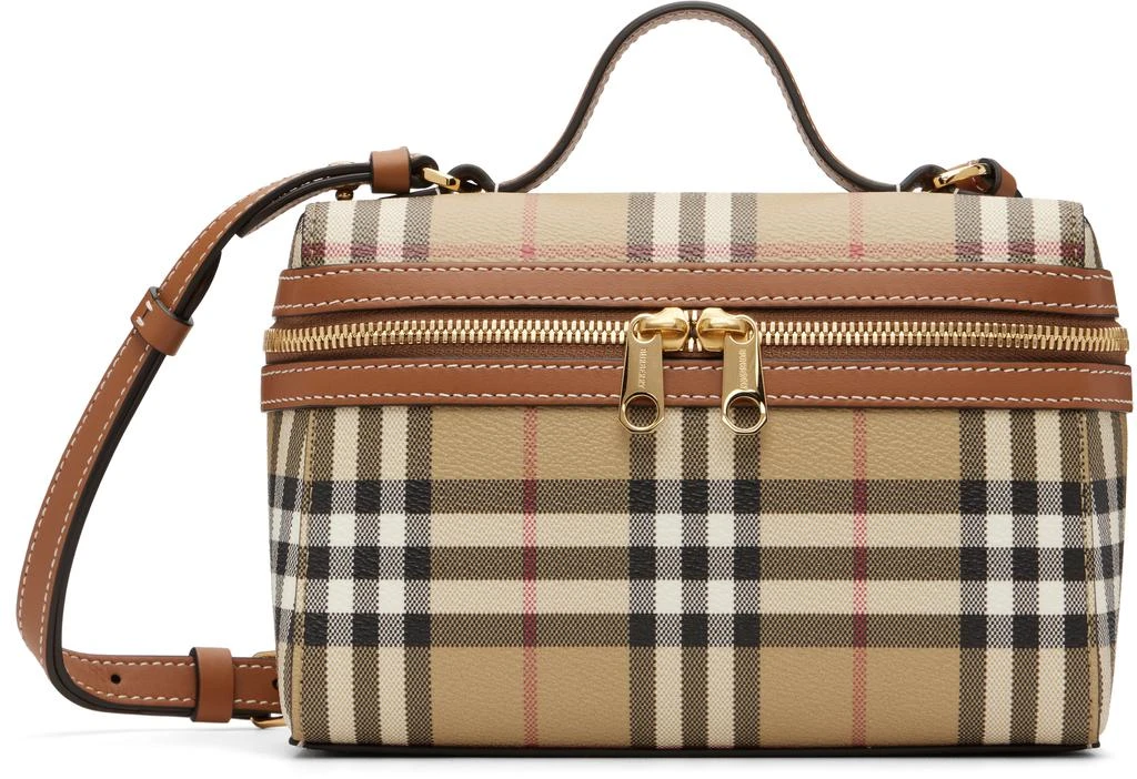 Burberry Beige Check Vanity Bag 1