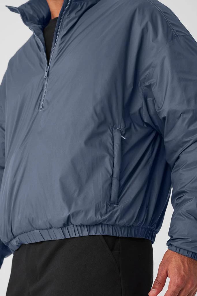 Alo Latitude Light Weight 1/2 Zip Pullover Jacket - Bluestone 5