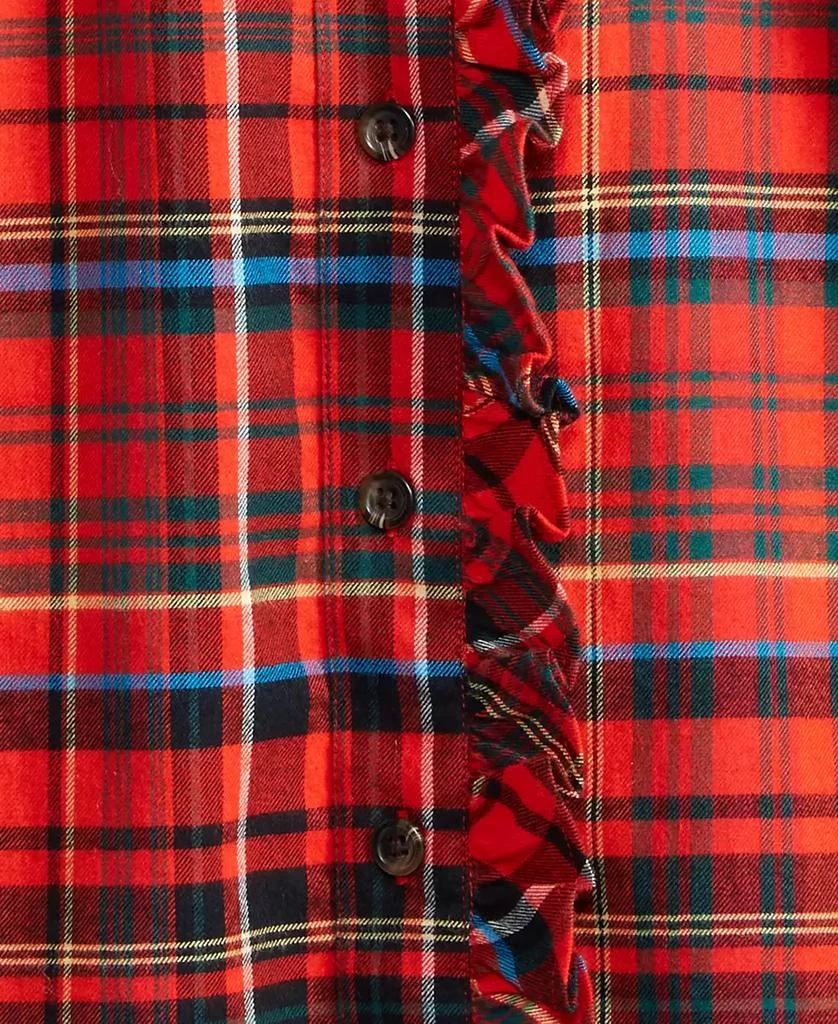 On 34th Women's Festive Plaid Ruffle-Neck Flannel Shirt, Created for Macy's 5