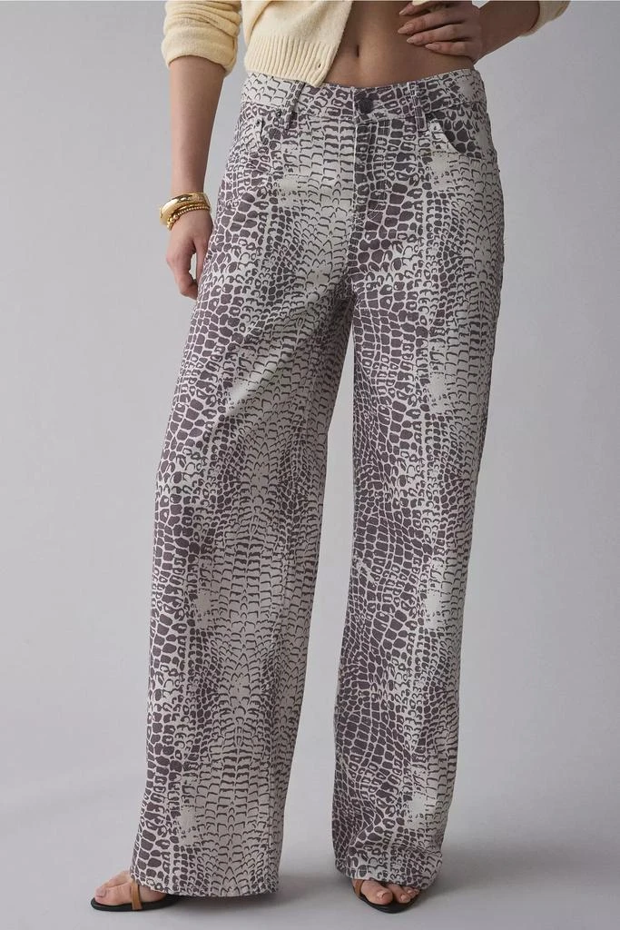 The Ragged Priest The Ragged Priest Bite Printed Wide-Leg Jean 1