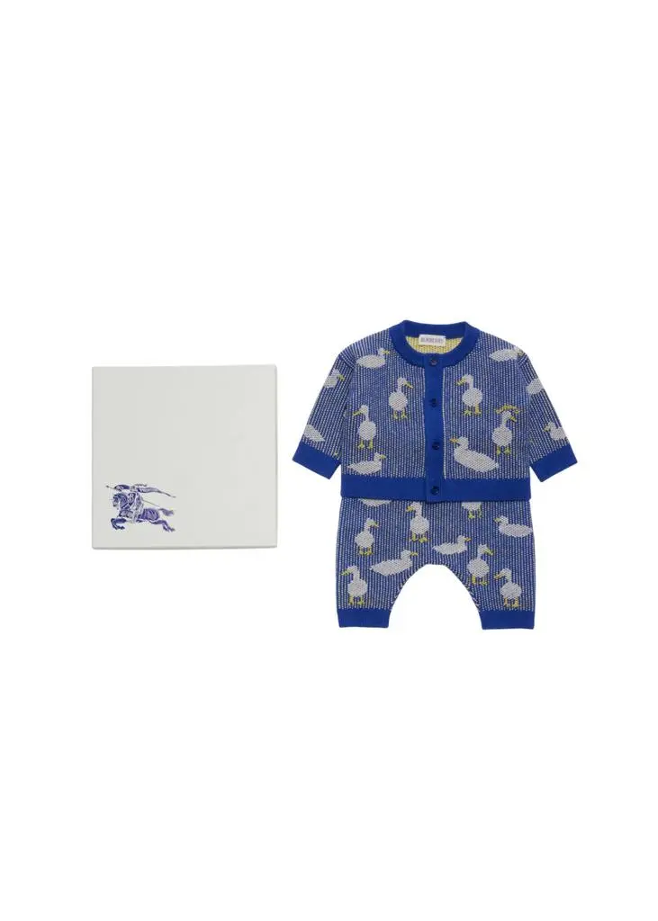 Burberry Duck wool cashmere blend two-piece baby gift set 1