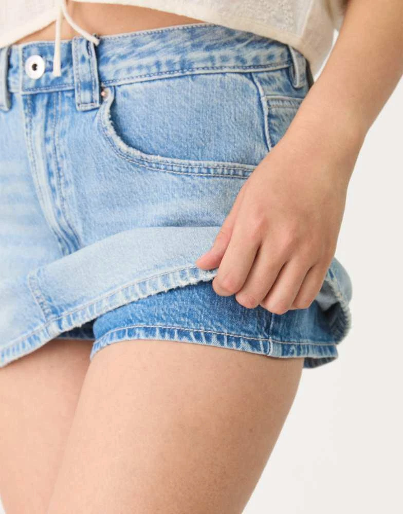 Stradivarius Stradivarius D62 denim skort in light blue 5