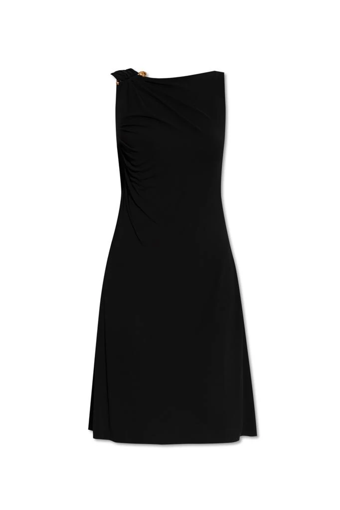 Versace Dress With Decorative Safety Pin - Black