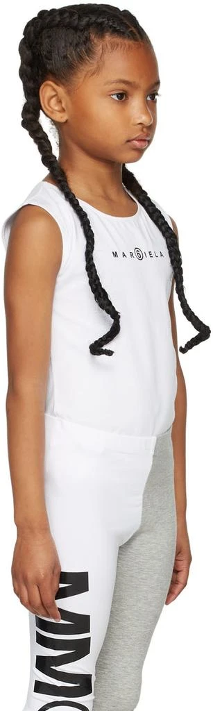 MAISON MARGIELA Kids White Logo Bodysuit 3