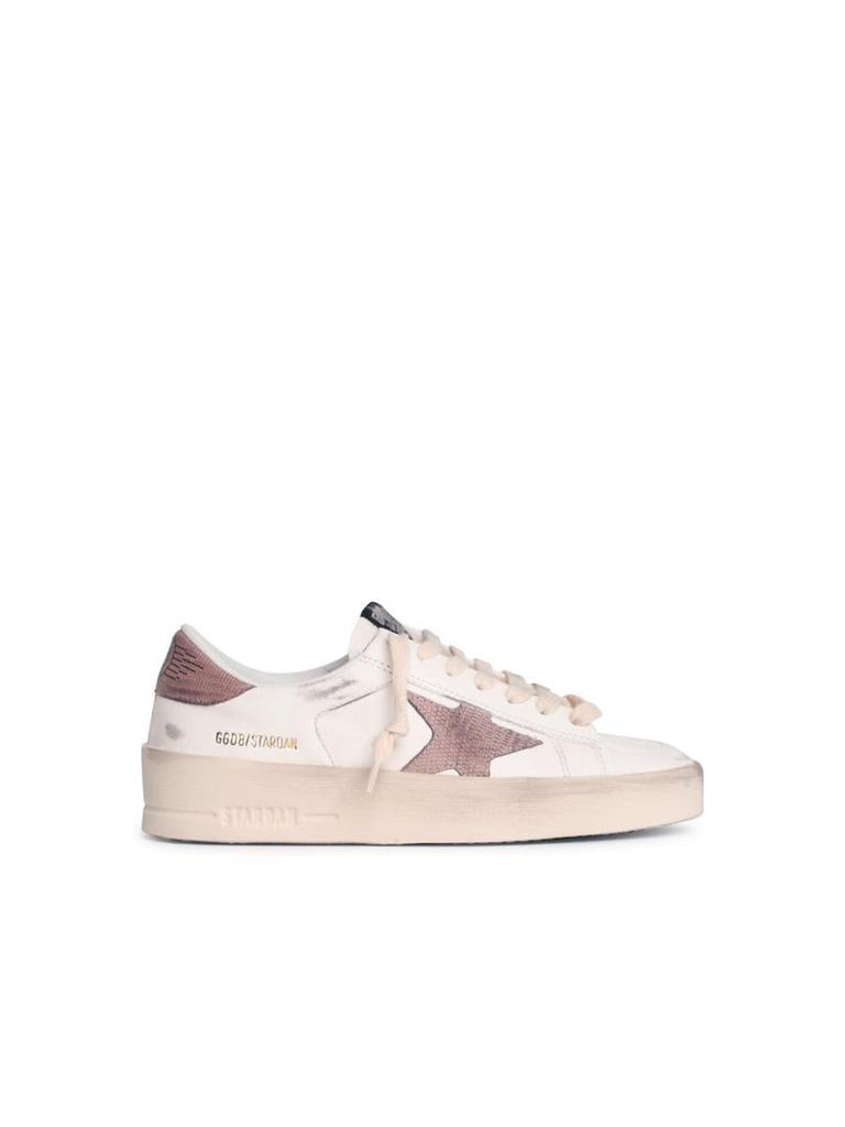 Golden Goose Golden Goose 'Stardan' Cream Leather Sneakers