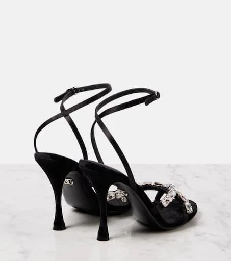 Dolce 
Gabbana Crystal-embellished satin sandals 2