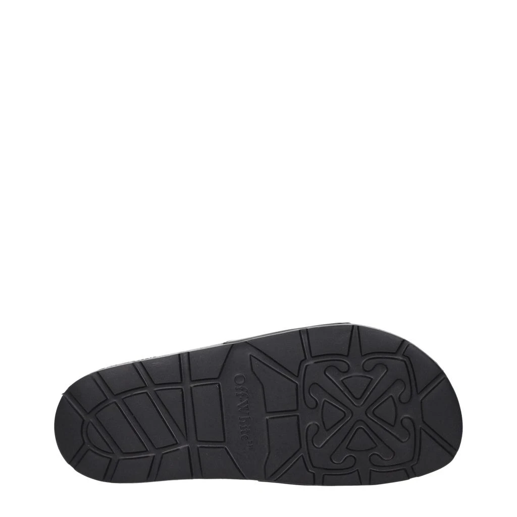 Off-White Off-White Black Cotton Slippers 5