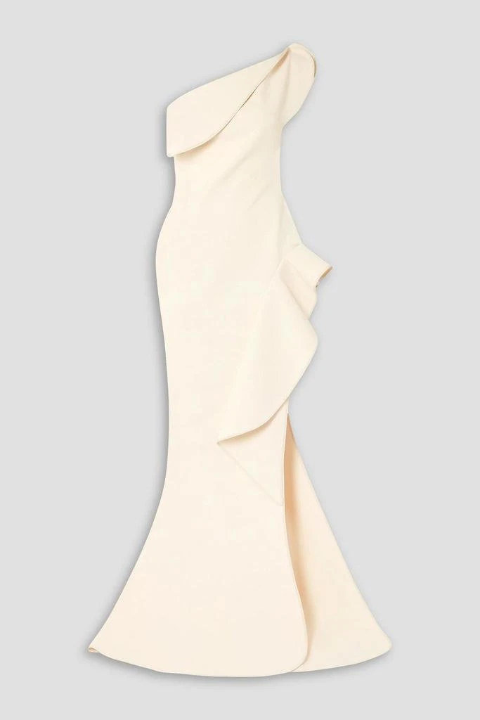 open lace back dress Maticevski Tha Desires Gown in White Satin
