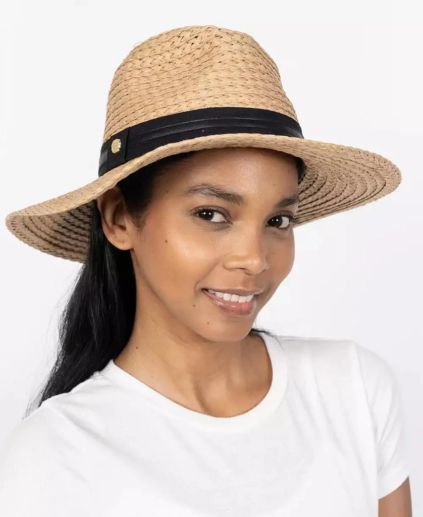 Vince Camuto Straw Panama Hat with Ribbon Trim 3