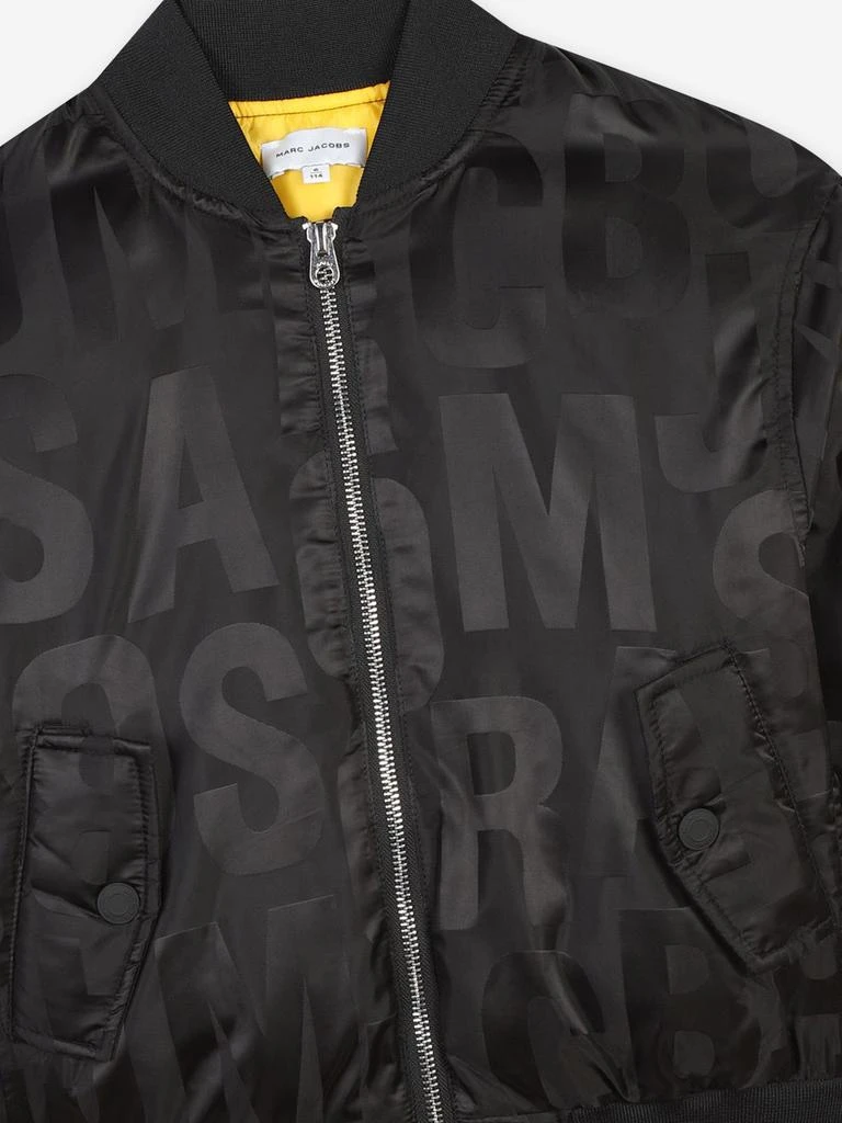 Marc Jacobs MARC JACOBS Kids Logo Bomber Jacket in Black 4