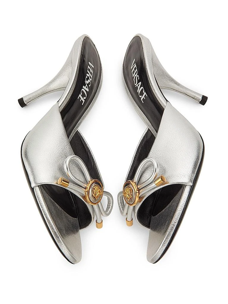 Versace 85MM Leather Mule Heels 6