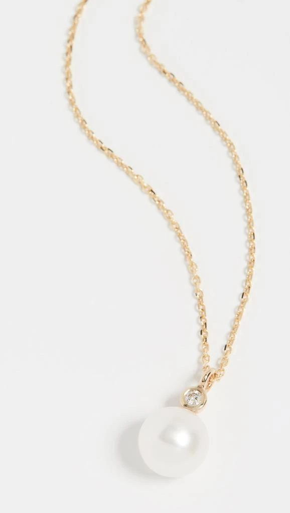 MATEO 14K   Pearl and Diamond Dot Necklace 1