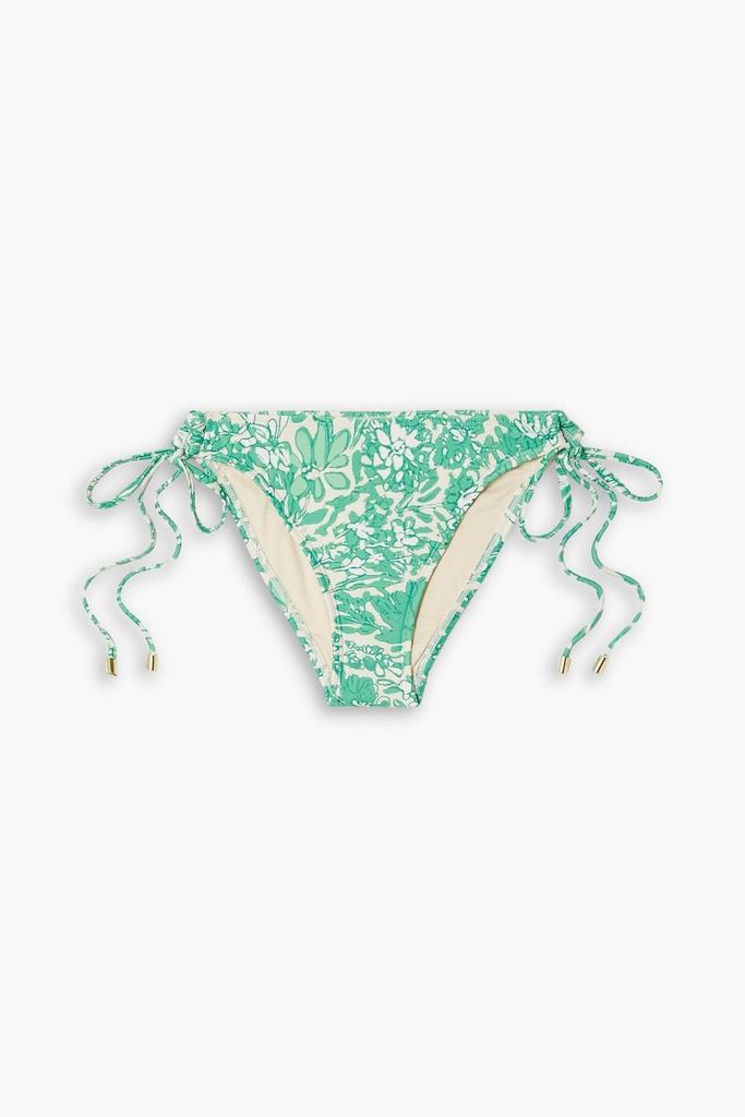 Peony Floral-print low-rise bikini briefs