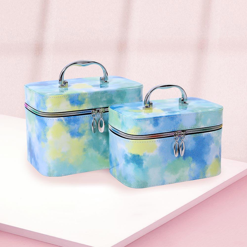FASHNZFAB 2PCS - Tie Dye Cosmetic Tote Bags