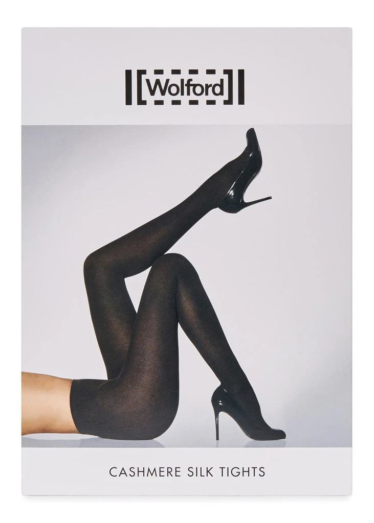 Wolford Black cashmere and silk blend tights 1