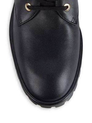 Stuart Weitzman Laine Leather Combat Boots 5