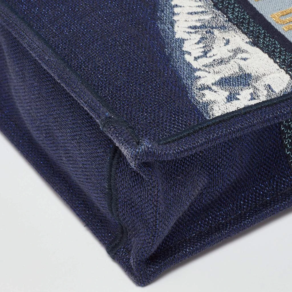 Dior Dior Navy Blue/White Tie Dye Canvas Mini Vertical Dior Book Tote 14