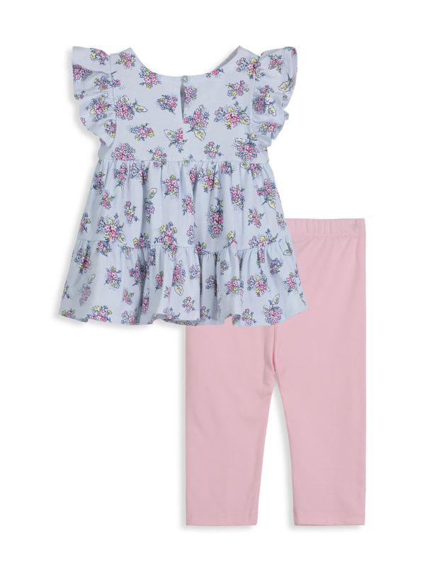 Pippa & Julie Baby Girl's 2-Piece Floral Top & Leggings Set