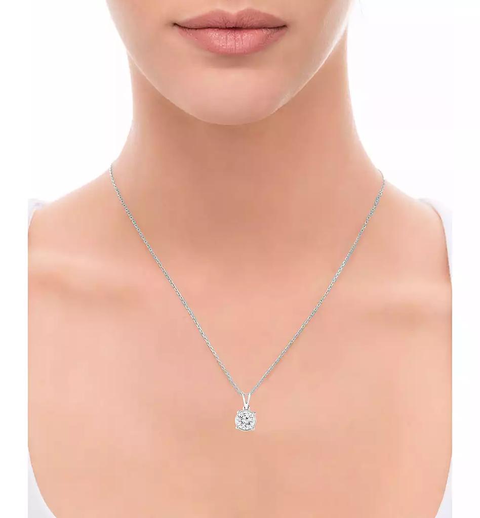 TruMiracle TruMiracle® Diamond Solitaire 18" Pendant Necklace (5/8 ct. t.w.) in 14k White Gold