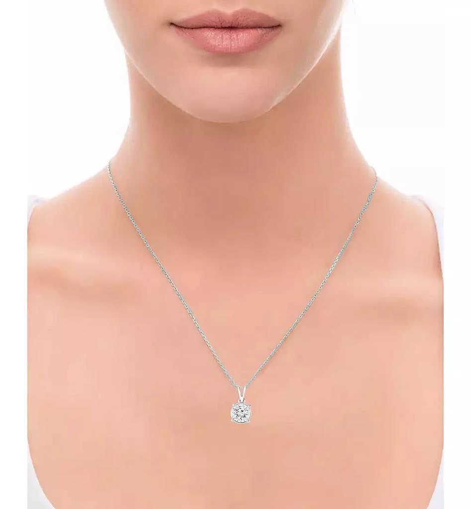 TruMiracle TruMiracle® Diamond Solitaire 18" Pendant Necklace (5/8 ct. t.w.) in 14k White Gold 2