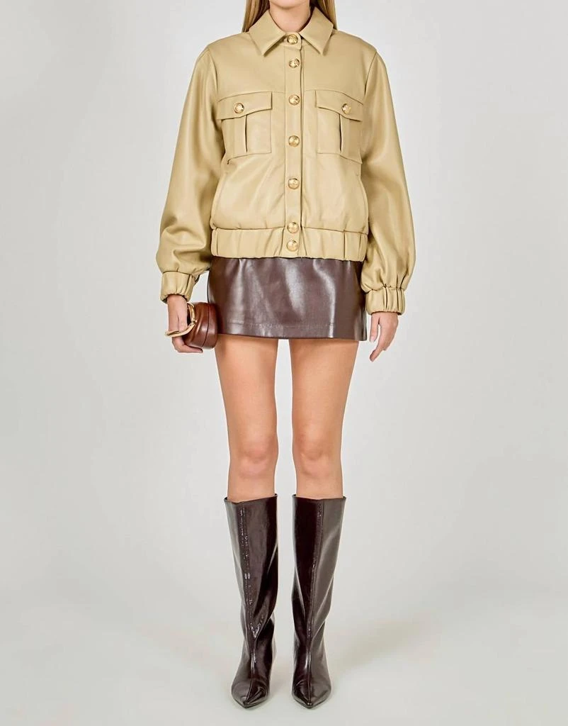 Endless Rose Endless Rose - Faux Leather Buttons Jacket 4