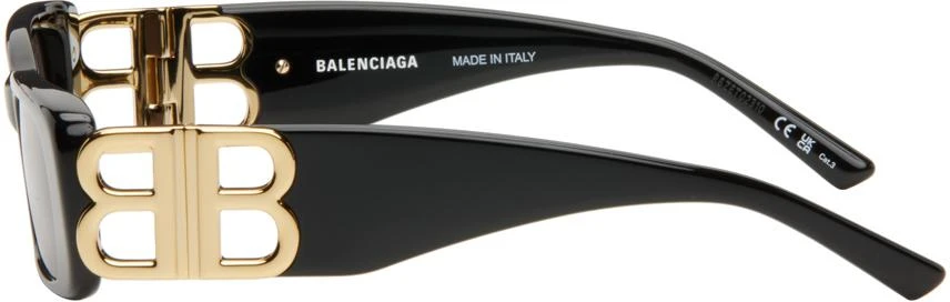 Balenciaga Black Rectangular Sunglasses 3