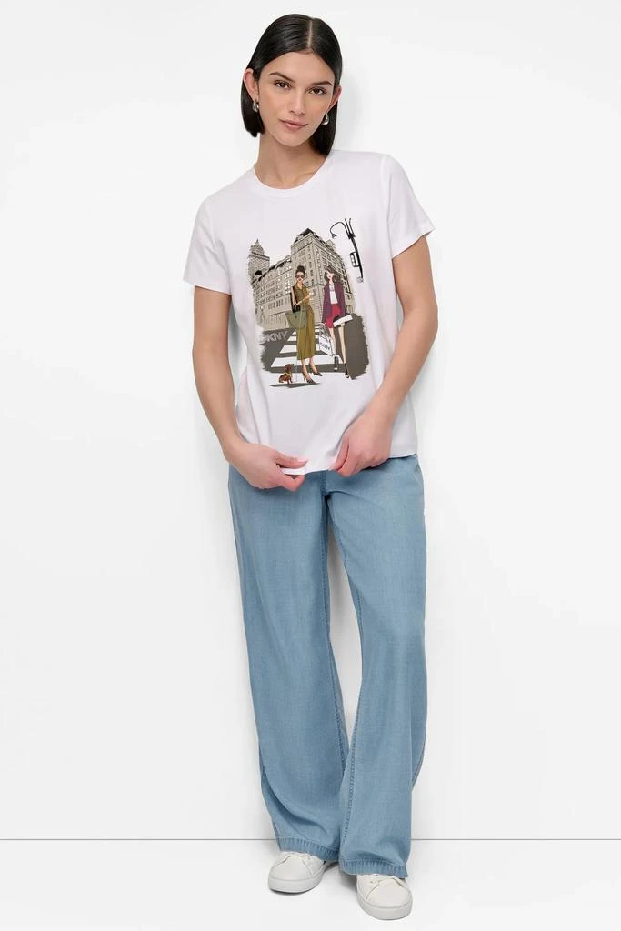 DKNY FIFTH AVE EMBELLISHED GRAPHIC TEE 7