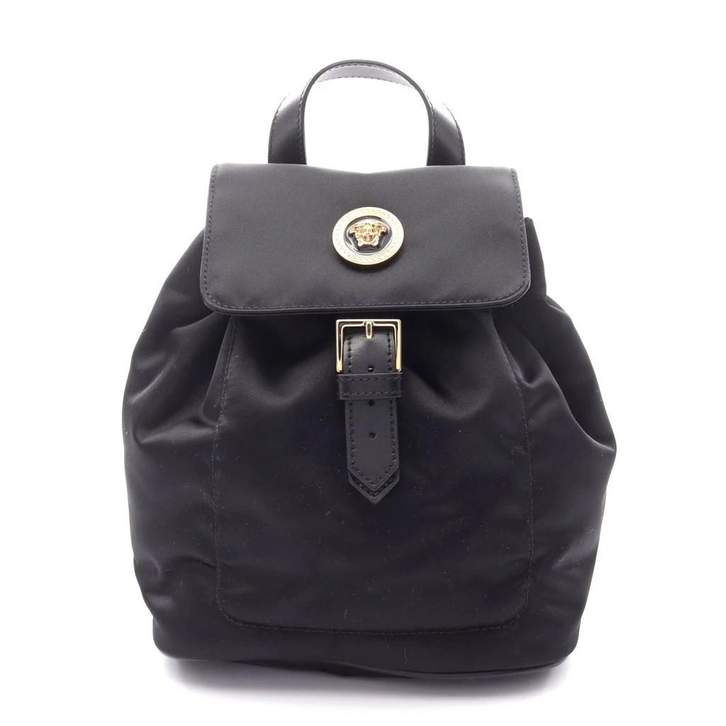 Versace Collection Nylon and Leather Backpack Versace Collection Leather Trim Nylon Backpack - Black  main image 4