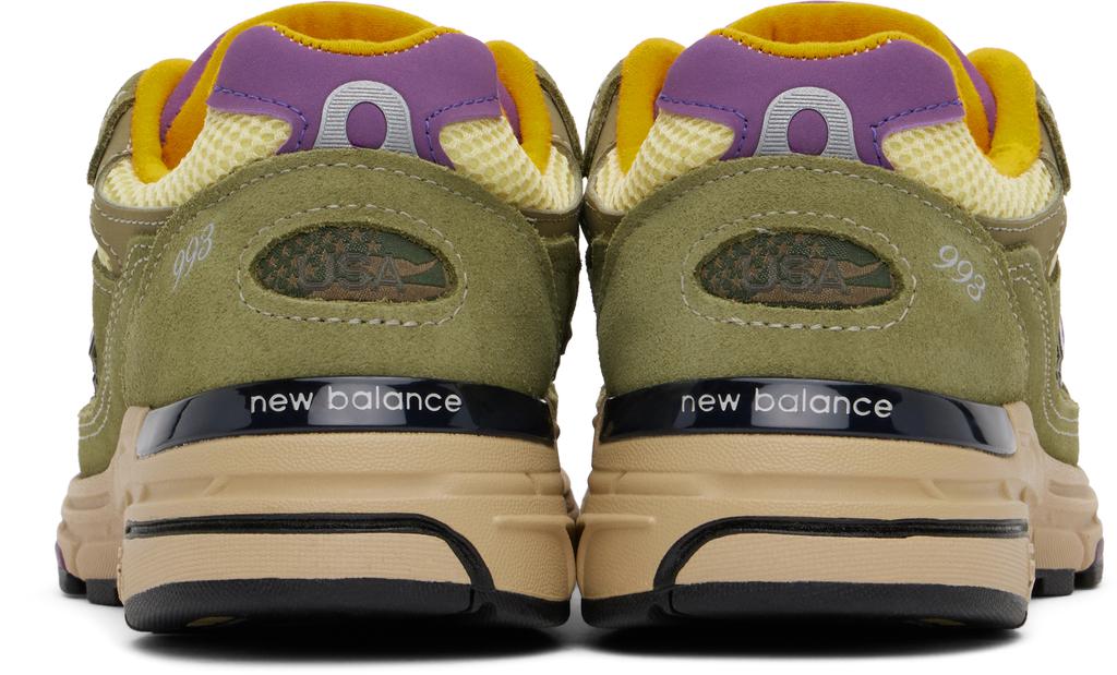New Balance Green & Yellow Made in USA 993 Sneakers