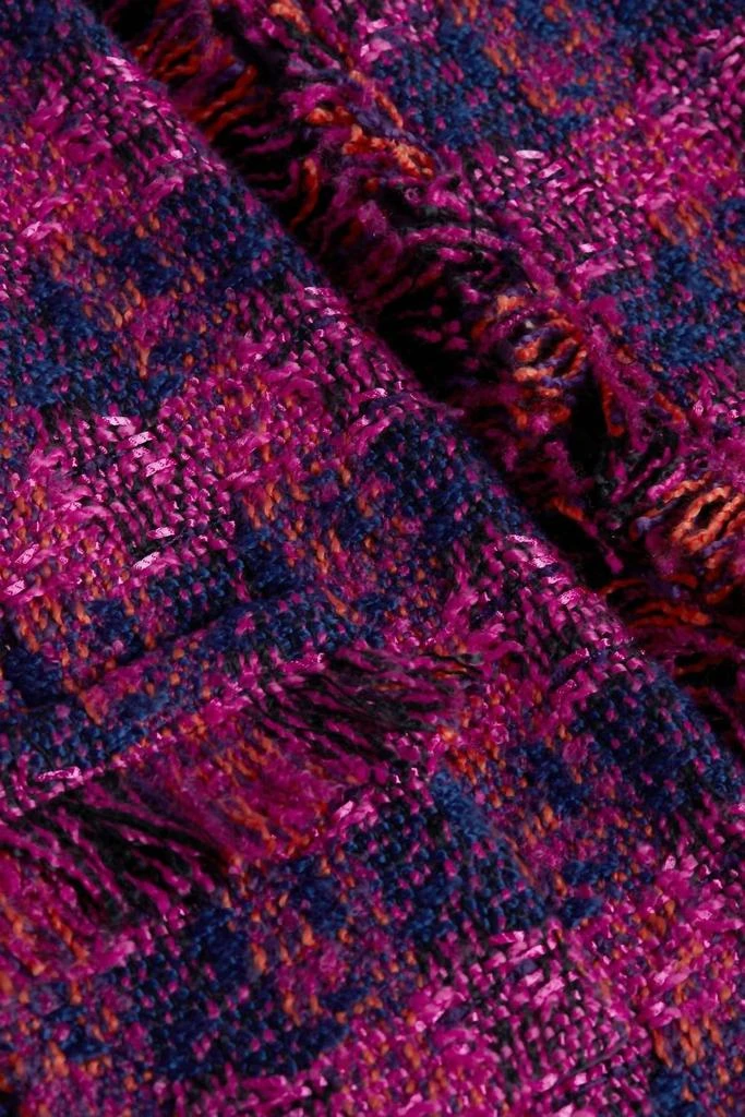 L'Agence Angelina Tweed Jacket In Midnight/acai/ruby 4