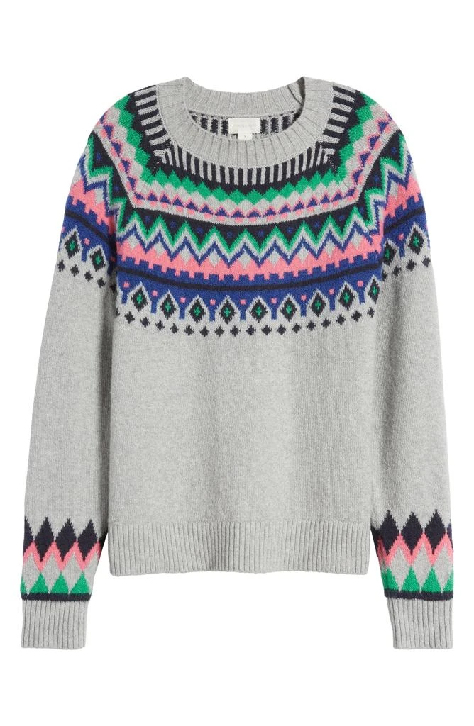 Caslon Fair Isle Crewneck Pullover Sweater 6