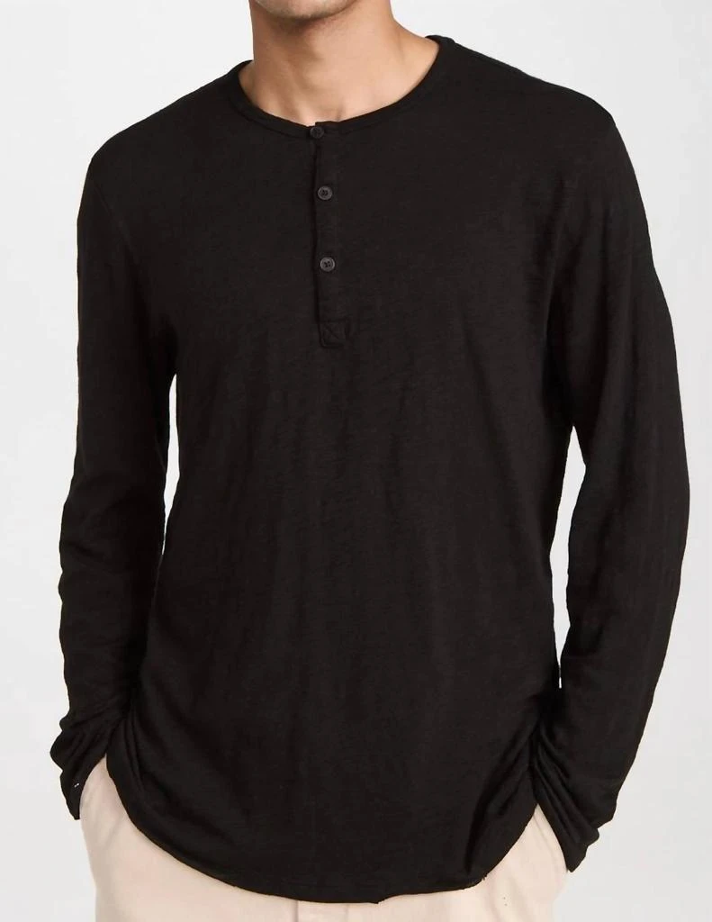 ATM Atm - Slub Jersey Destroyed Wash Henley Top 1