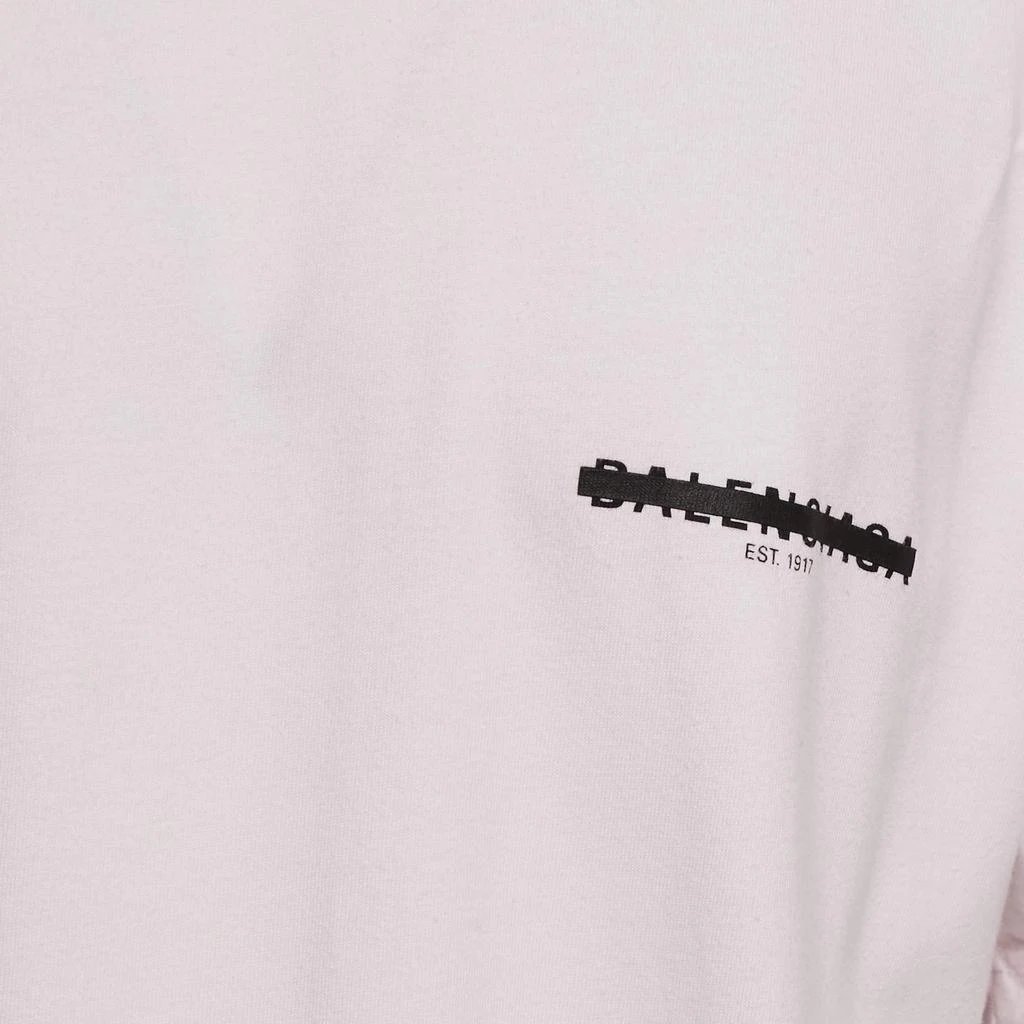 Balenciaga Balenciaga Light Pink Logo Strike-Out Print Cotton Jersey T-shirt L 3