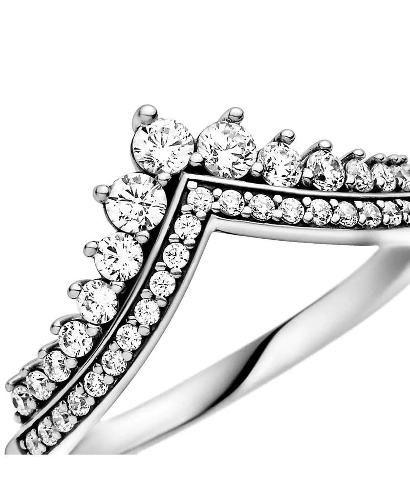 PANDORA Cubic Zirconia Timeless Princess Wishbone Ring 2